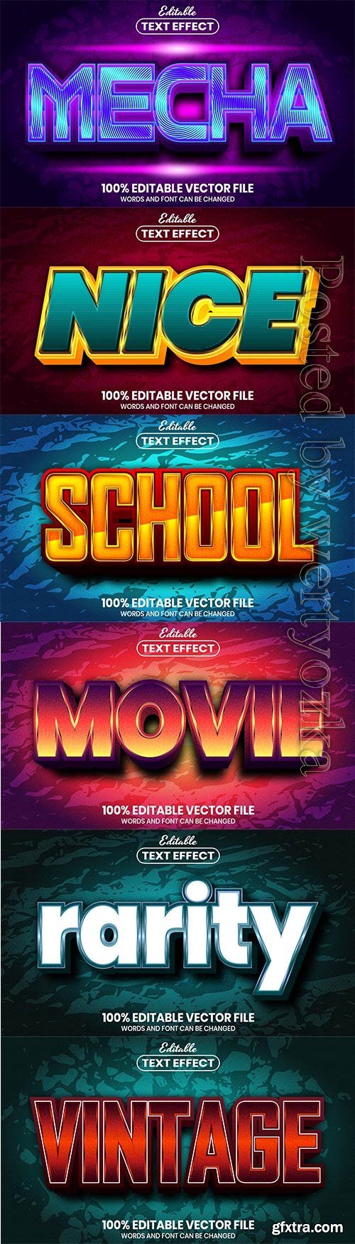 3d editable text style effect vector vol 429