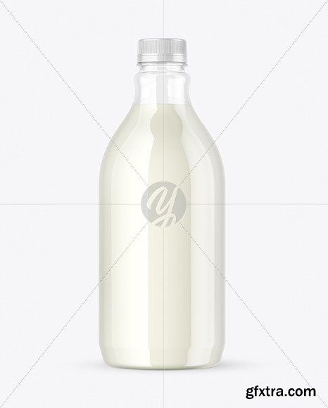 Clear Plastic Milk Bottle Mockup 82584