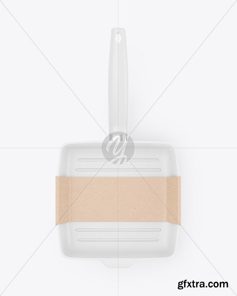 Grill Frying Pan with Kraft Paper Label Mockup 82654