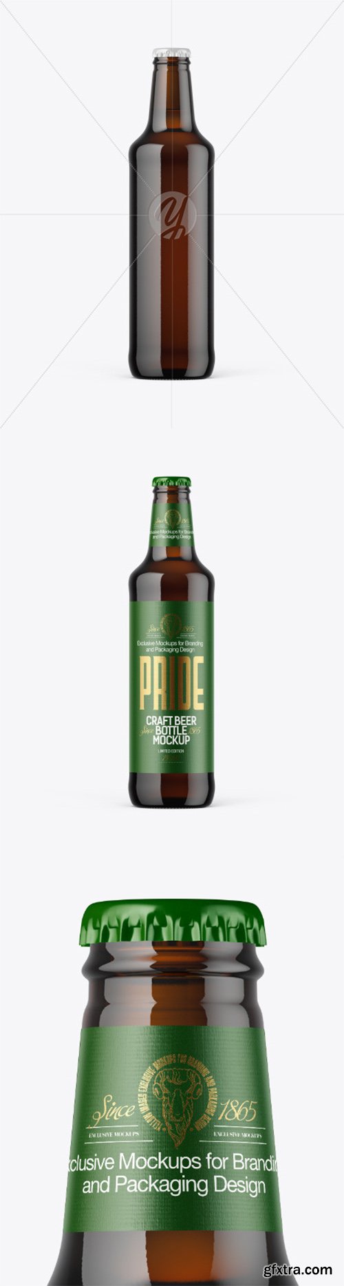 500ml Dark Amber Beer Bottle Mockup 79756 500ml Dark Amber Beer Bottle Mockup 79756