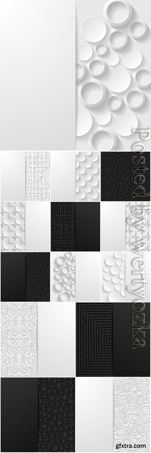 Backgrounds with 3d circles in vector