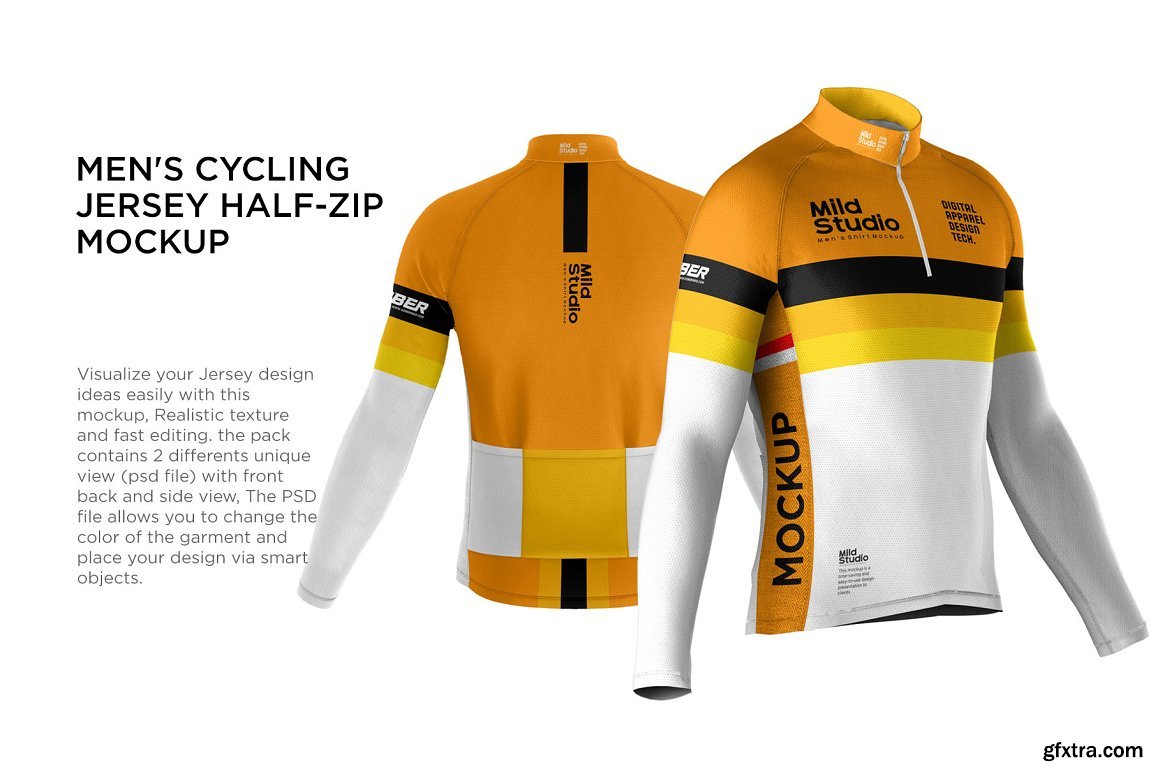 Download CreativeMarket - Men's Cycling Jersey Mockup 6168552 » GFxtra