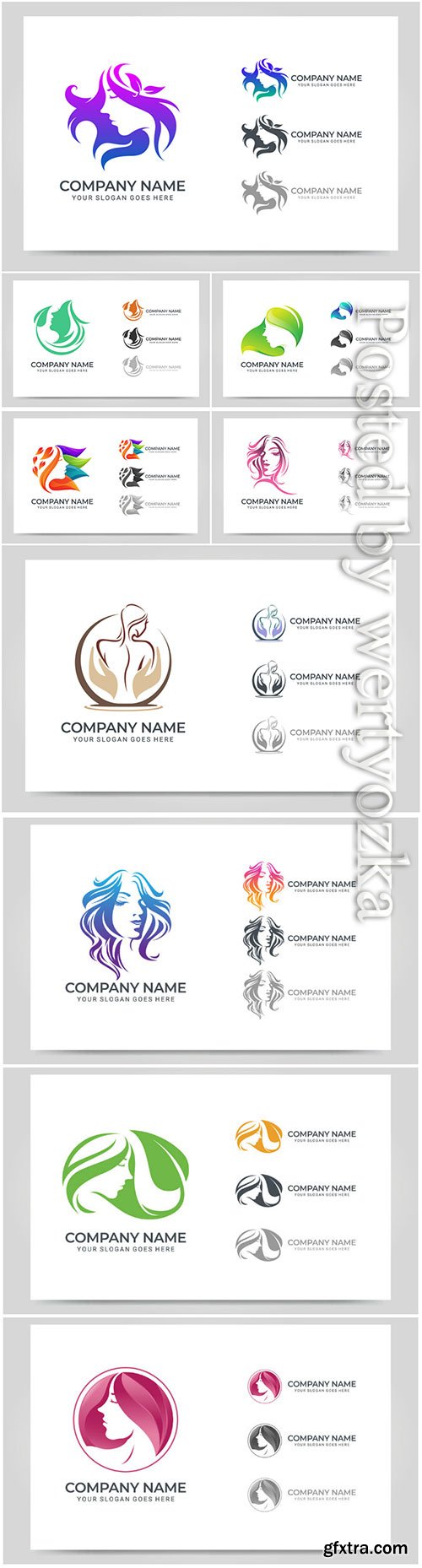 Beauty woman face logo vector symbol Beauty woman face logo vector symbol