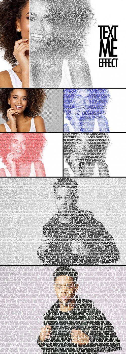 Cut Out Photo Overlay Text Effect Mockup 369353222