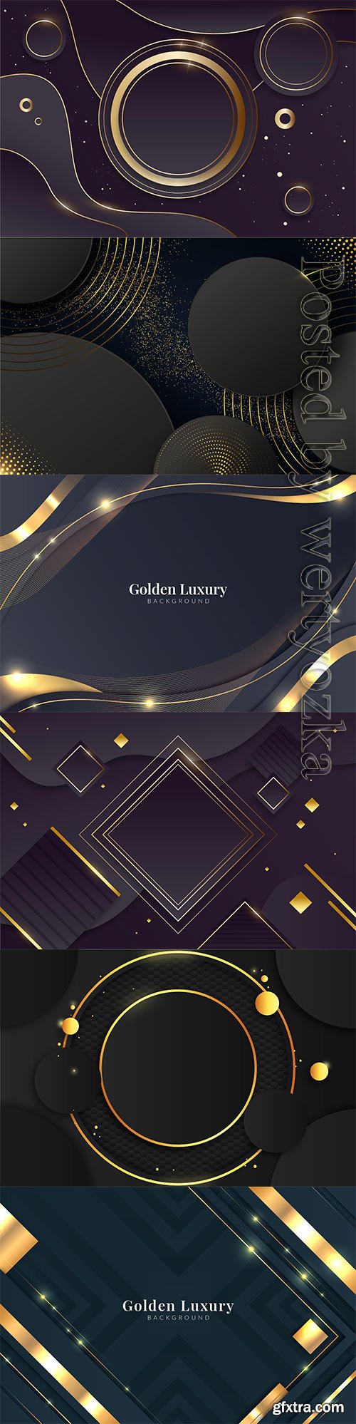 Gold and black geometric vector background Gold and black geometric vector background