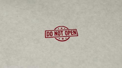 Videohive - Do not open stamp and stamping loop - 32339342 - 32339342