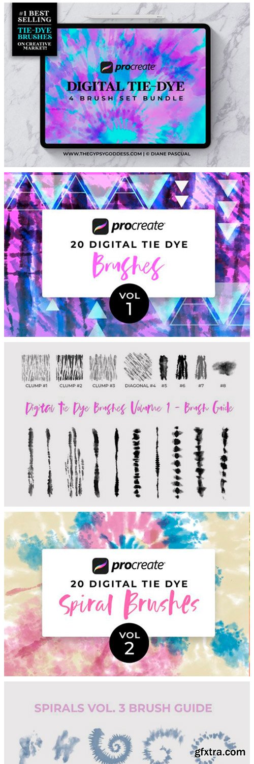 Procreate Tie-Dye Brush Bundle 11979061 Procreate Tie-Dye Brush Bundle 11979061