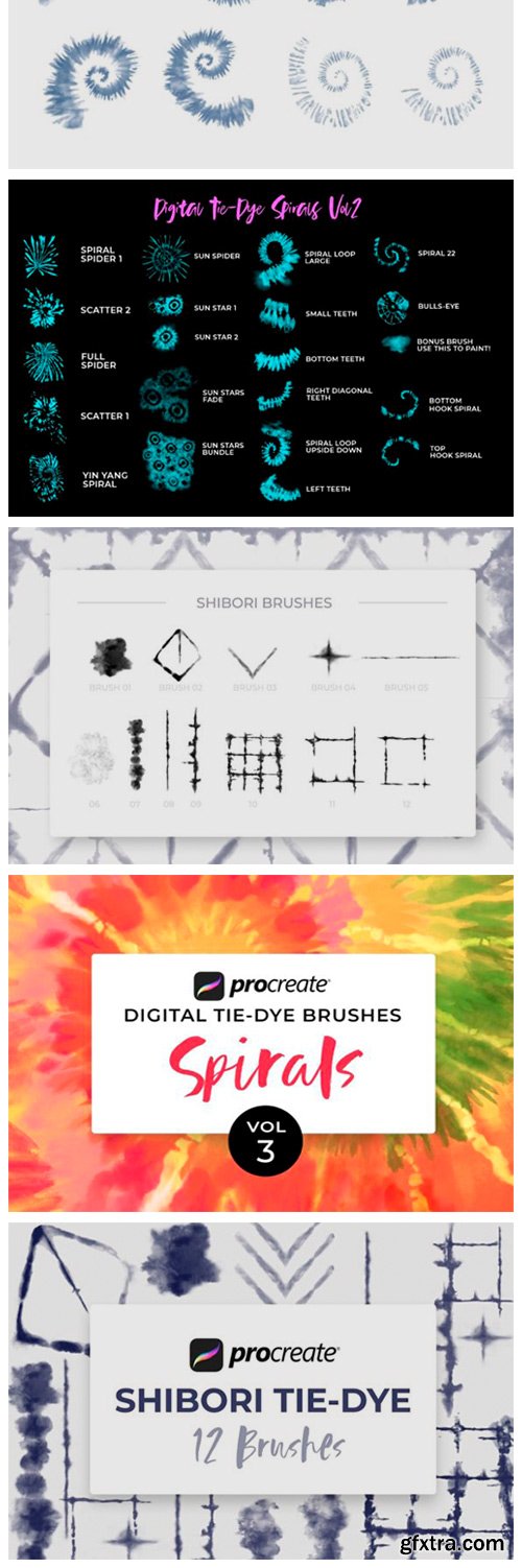 Procreate Tie-Dye Brush Bundle 11979061 Procreate Tie-Dye Brush Bundle 11979061