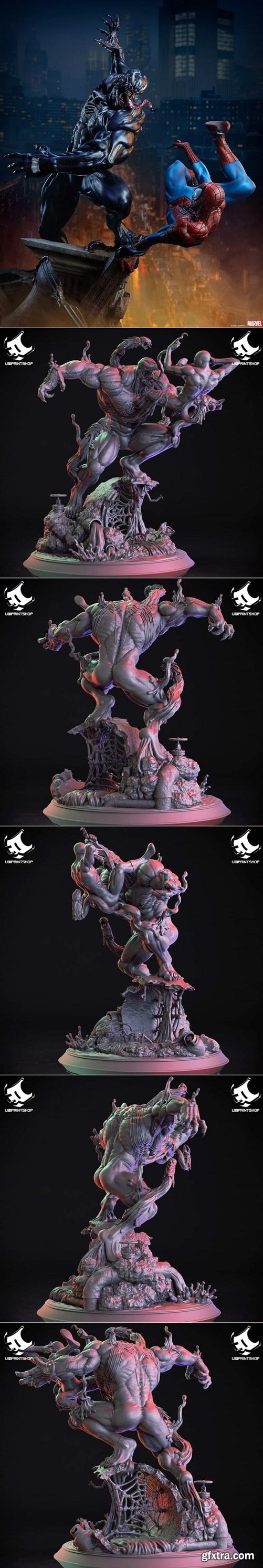 Venom vs Spiderman – 3D Print Model