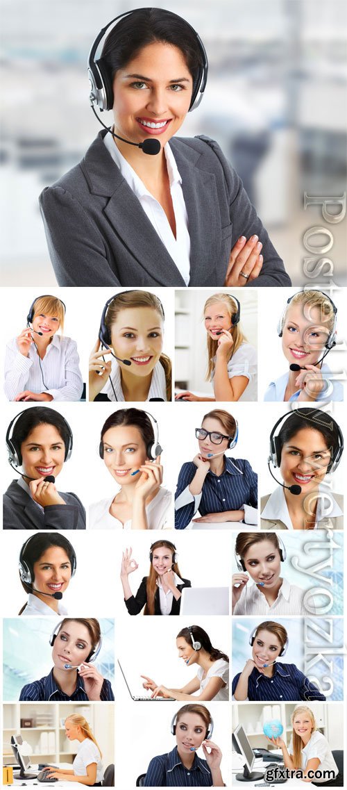 Female operators stock photo Female operators stock photo