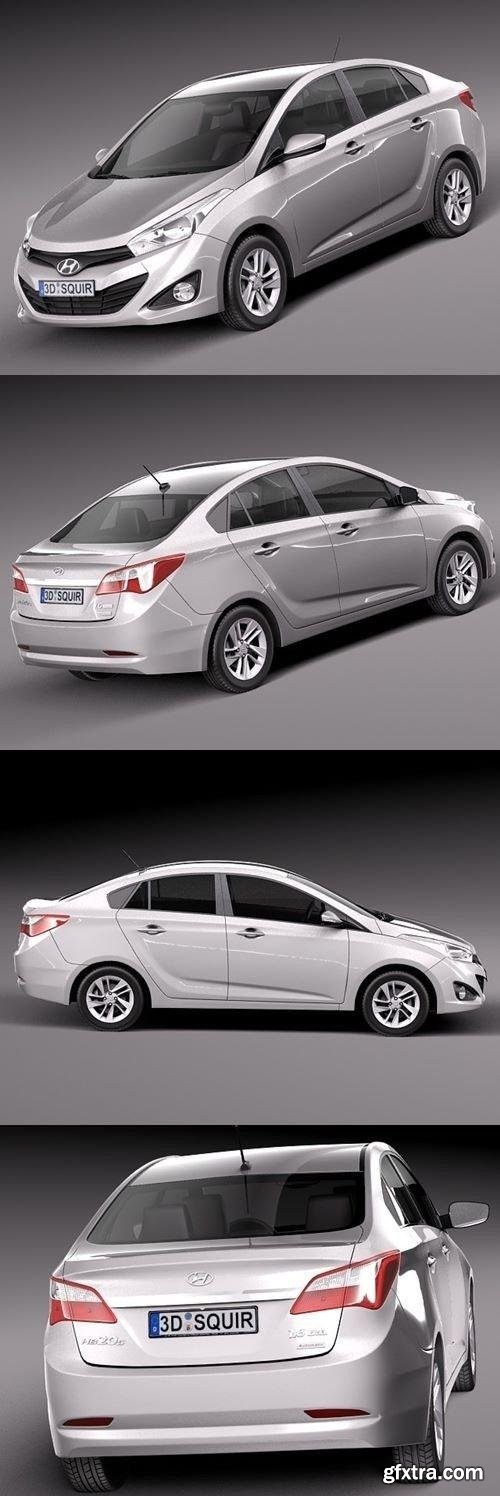 Hyundai HB20S 2013 3D Model