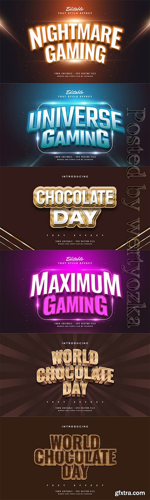 3d editable text style effect vector vol 456