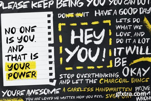 CM - Charcoal Dance - Quirky Handwriting 5102968