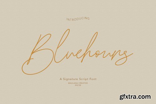 Bluehours Signature Font