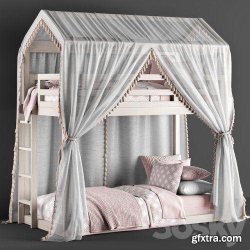 RH Cole House Bunk Bed 3d model