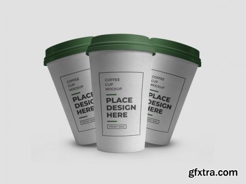 Coffee drink cup packaging mockup