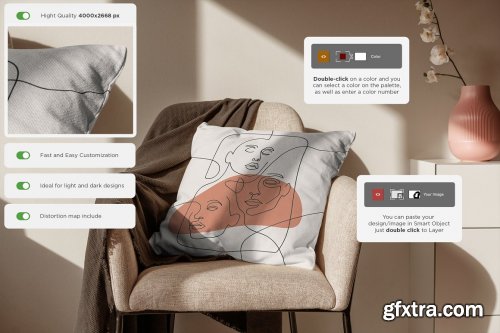 CreativeMarket - Pillow Mock-Up Set 5995955