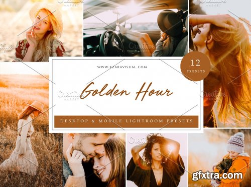CreativeMarket - 12 x Lightroom Presets, Golden Hour 5962803