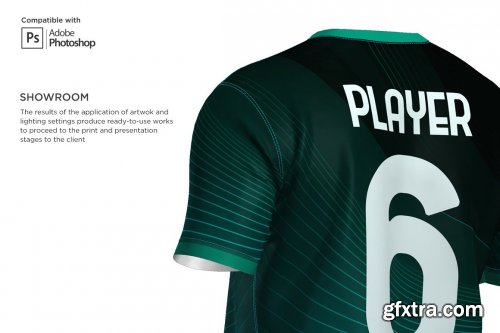 CreativeMarket - 3D Men's O-neck Jersey kit Mockup 6032462