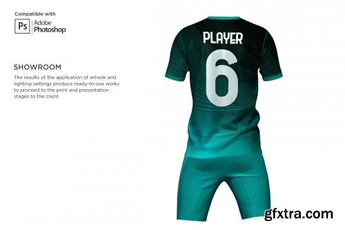 CreativeMarket - 3D Men's O-neck Jersey kit Mockup 6032462