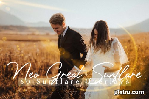  CreativeMarket - 60 Neo Great SunFlare Photo Overlays 6033404
