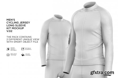 CreativeMarket - Men's Cycling Jersey Kit Mockup v.02 6168533