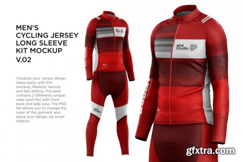CreativeMarket - Men's Cycling Jersey Kit Mockup v.02 6168533