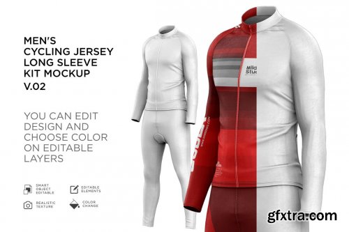 CreativeMarket - Men's Cycling Jersey Kit Mockup v.02 6168533