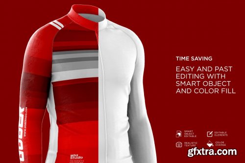 CreativeMarket - Men's Cycling Jersey Kit Mockup v.02 6168533