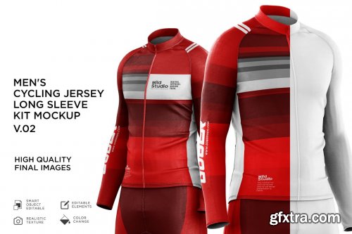 CreativeMarket - Men's Cycling Jersey Kit Mockup v.02 6168533