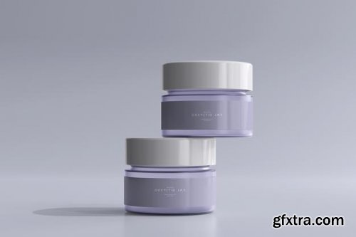 Cosmetic jar mockup