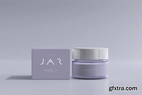 Cosmetic jar mockup