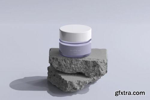 Cosmetic jar mockup