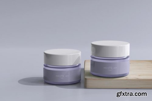 Cosmetic jar mockup