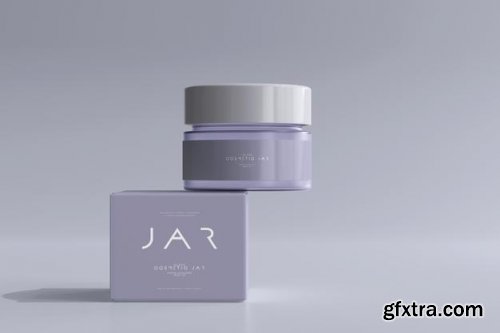 Cosmetic jar mockup