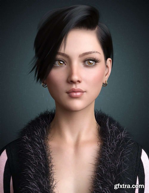 Janey Hair for Genesis 8 and 8.1 Female