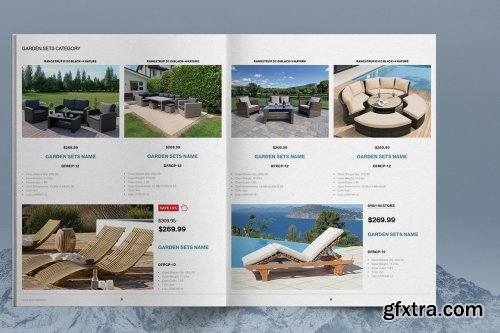 CreativeMarket - Garden Furniture Catalogue Template 6141522