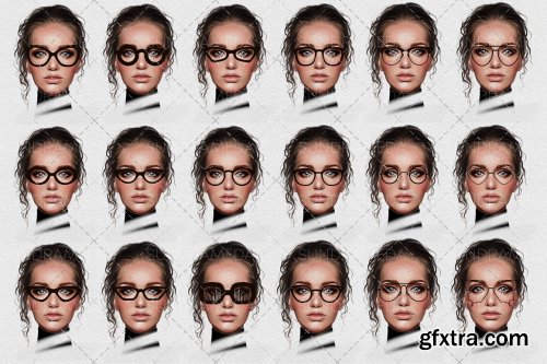 CreativeMarket - Glasses Stamps Brushes for Procreate 6146436