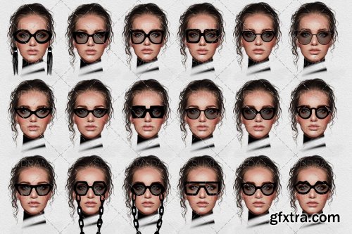 CreativeMarket - Glasses Stamps Brushes for Procreate 6146436