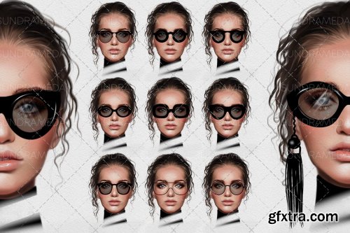 CreativeMarket - Glasses Stamps Brushes for Procreate 6146436