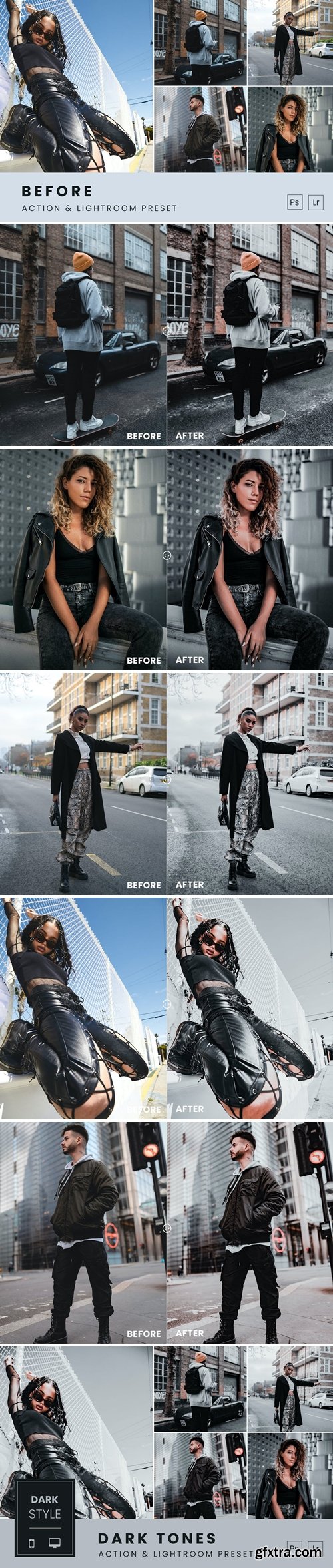 Dark Tones Action & Lightroom Preset