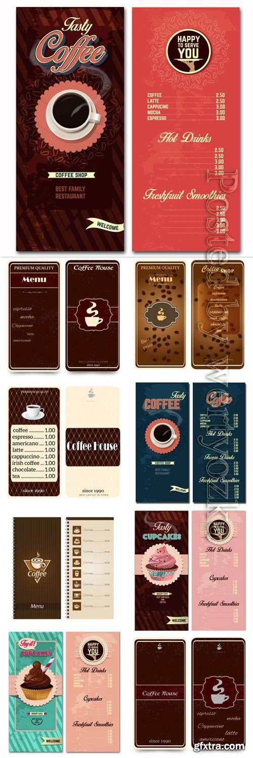 Coffee menu for cafe and restaurant in vector Coffee menu for cafe and restaurant in vector