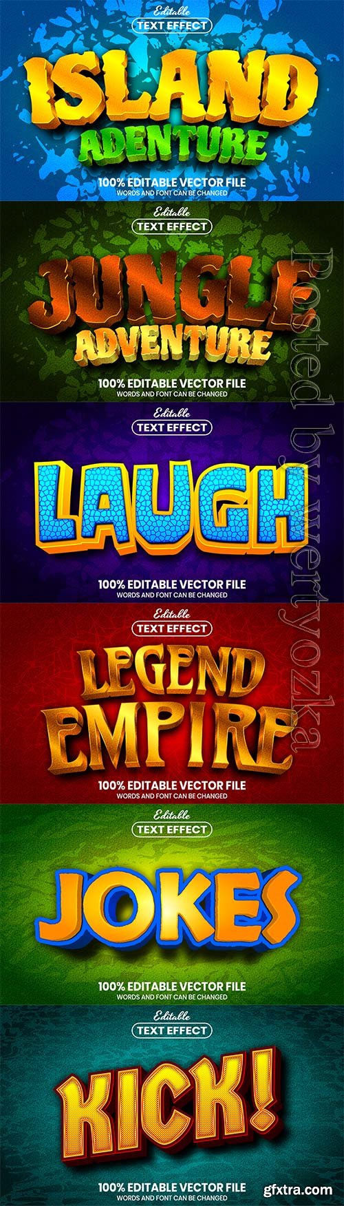 3d editable text style effect vector vol 466