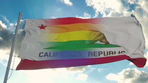 Videohive - Flag of California and LGBT - 32472107 - 32472107