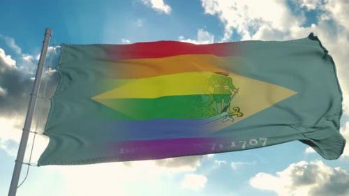 Videohive - Flag of Delaware and LGBT - 32472160 - 32472160