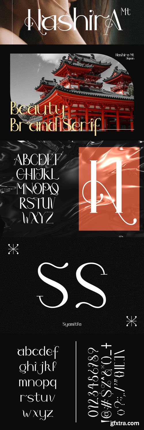 Hashira Mt - Luxury Serif Font 