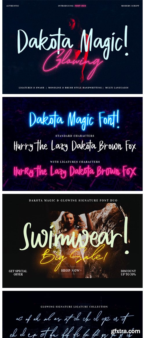 Dakota Magic! Glowing Font