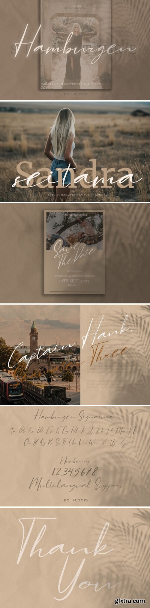 Hamburgen Signature Font