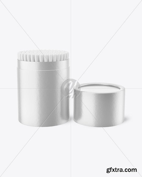 Metallic Tube With Cotton Buds Mockup 84592