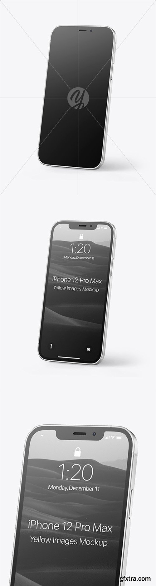 Apple iPhone 12 Pro Max Silver Mockup 80139